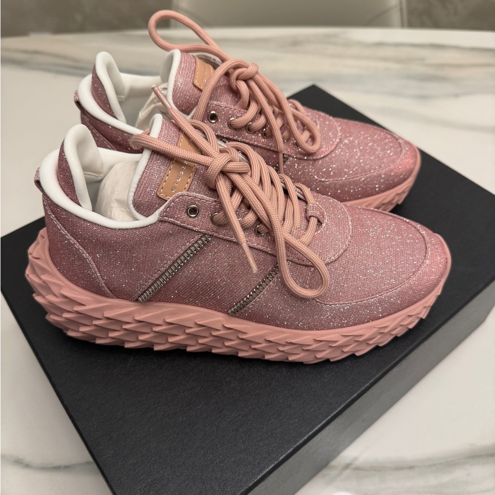 Giuseppe Zanotti Glitter Pink Sneakers